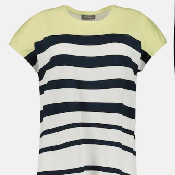 Colorblock Round Neck Stretch Knit Top - Picture 1 of 5